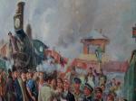 Picture  " Start railroad strike in Moscow "