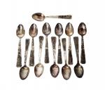 Set of silver coffee spoons - 900`